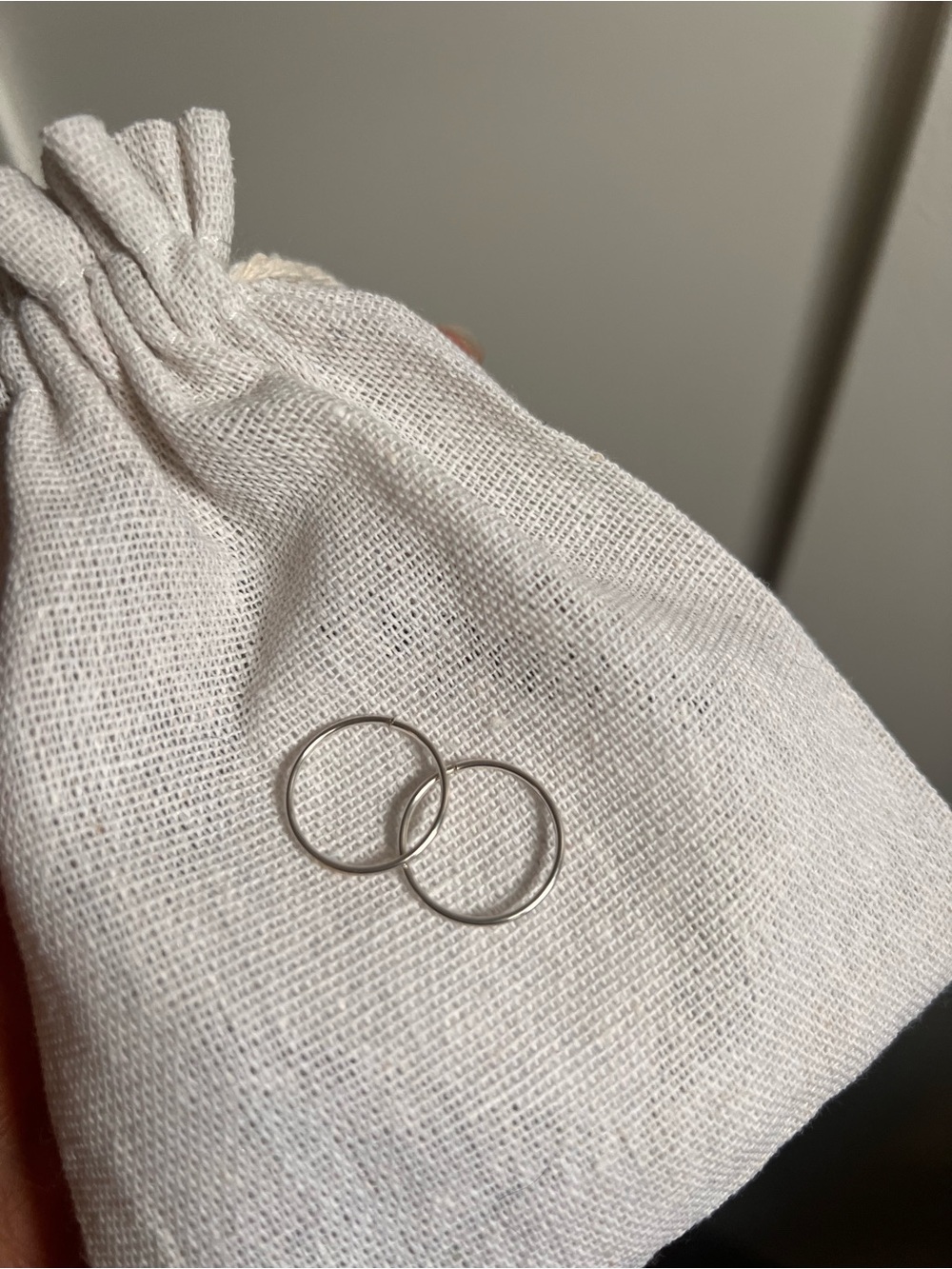 925 silver sleeper hoop earrings